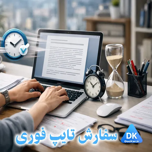 سفارش تایپ فوری با کیفیت بالا و تحویل سریع در تایپکار 48 سفارش تایپ فوری و حرفهای اسناد و متون با سرعت بالا در محیط کاری مدرن