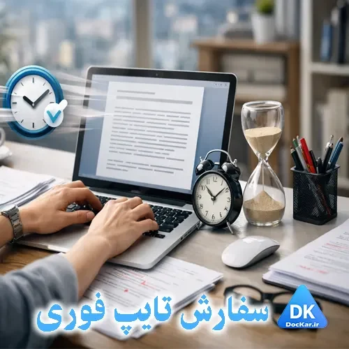 سفارش تایپ فوری و حرفه‌ای اسناد و متون با سرعت بالا در محیط کاری مدرن